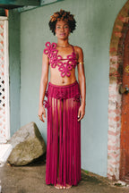 Hibiscus Chestplate X Runaway Fringe Skirt Set