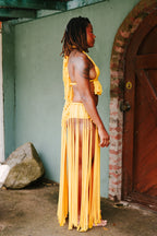 Banana Han' Bralette x Runaway Fringe Skirt Set