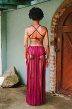 Hibiscus Breastplate X Runaway Fringe Skirt Set